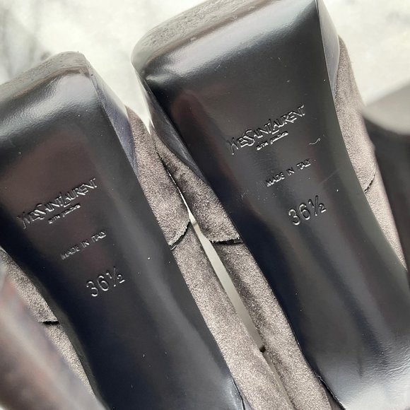 Yves Saint Laurent Lace Up Oxford Ankle Boots - Picture 4 of 16